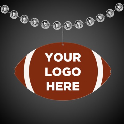 2 1/2" Football Plastic Medallion Badge(Pad Printed)