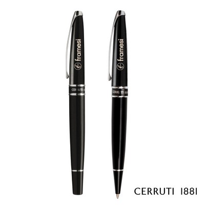 Cerruti 1881® Silver Clip Ballpoint Pen & Rollerball Pen Set